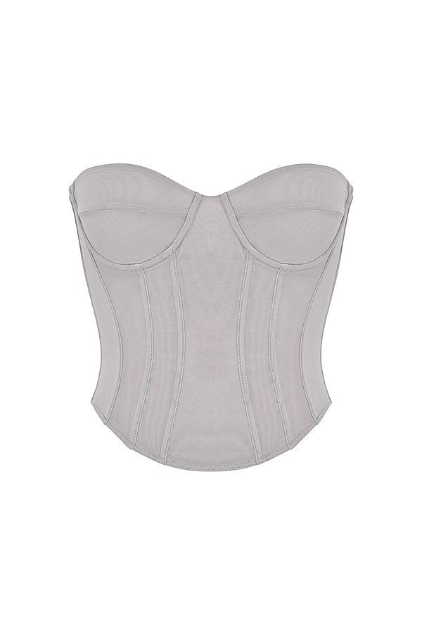 Demi  grey underwired corset Product Image