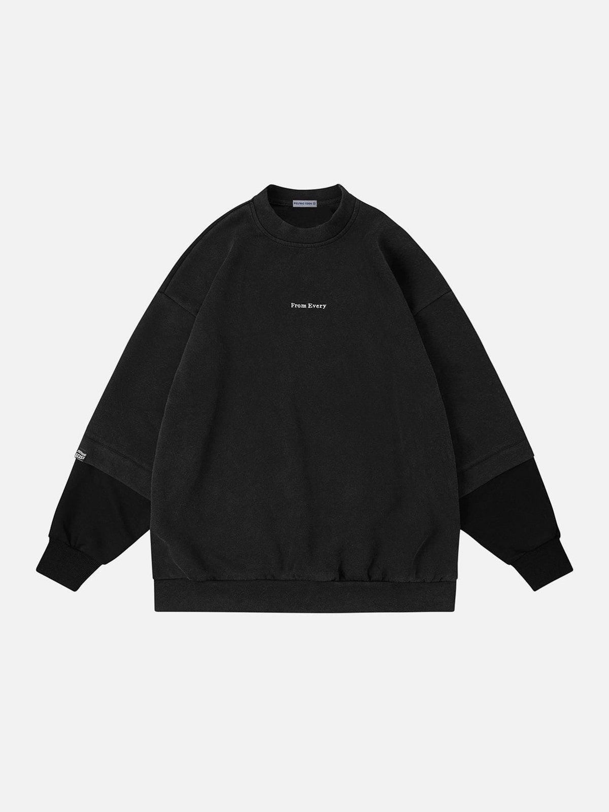 Aelfric Eden Solid Embroidery Sweatshirt Product Image