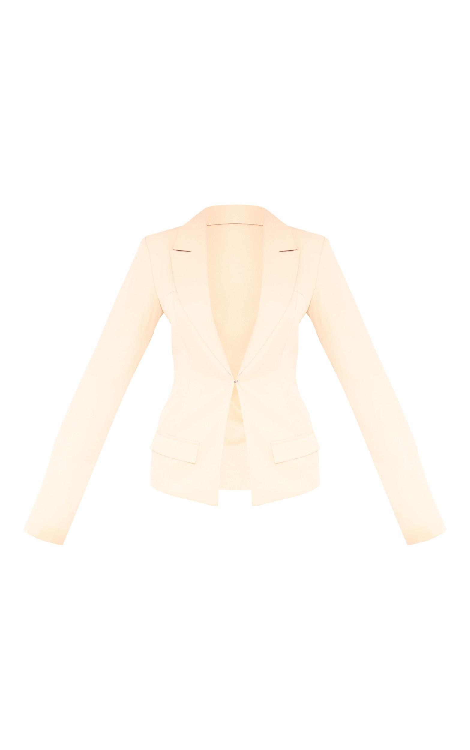 Cream Woven Tailored Fit Blazer Product Image