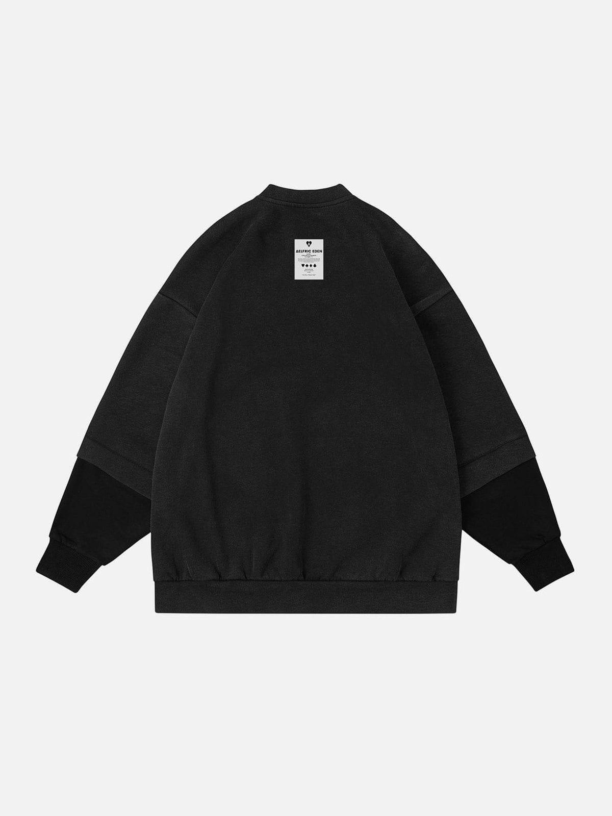 Aelfric Eden Solid Embroidery Sweatshirt Product Image