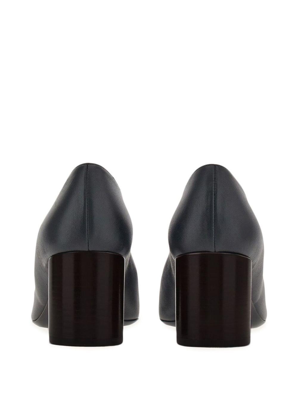 60mm Double-bow leather pumps Product Image