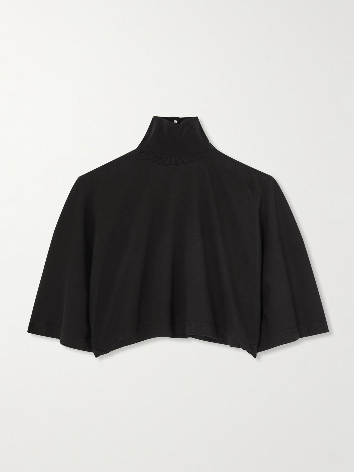 ALAÏA Black Highneck T-shirt In 995 - Noir Alaia Product Image