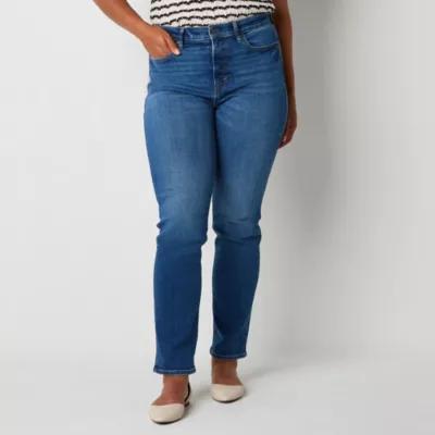 a.n.a - Tall Womens High Rise Curvy Straight Fit Jean Product Image