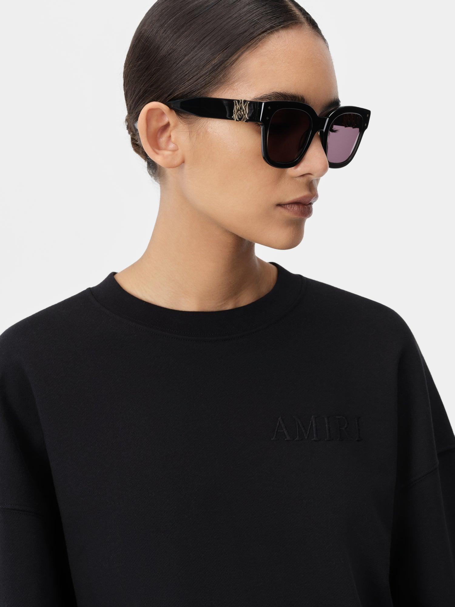 WOMEN - WOMEN'S AMIRI EMBROIDERED CREW - Black Female Product Image