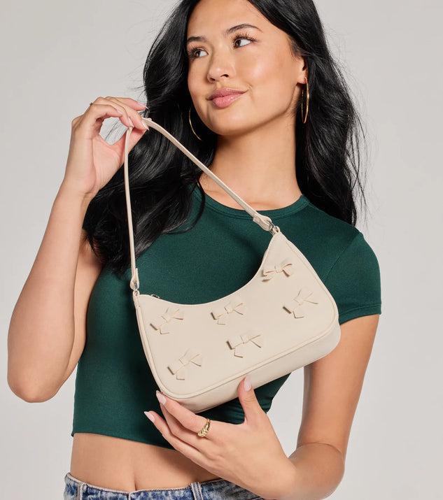Poised Cuteness Bow Saffiano Shoulder Bag Product Image