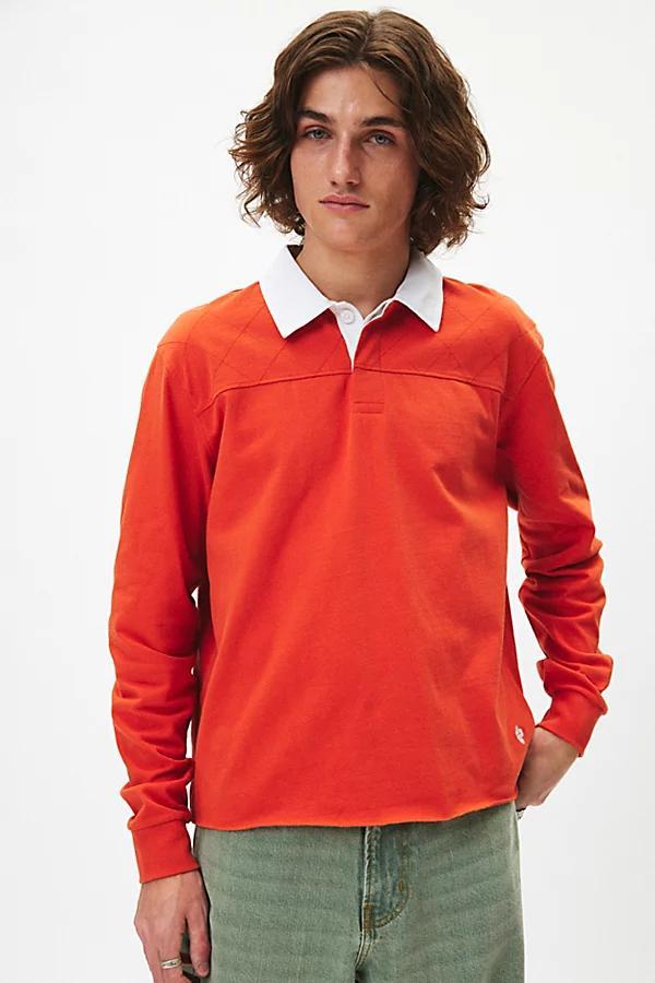 Urban Outfitters UO Richmond Quilted Raw Hem Rugby Shirt Top Mens at Urban Outfitters Product Image