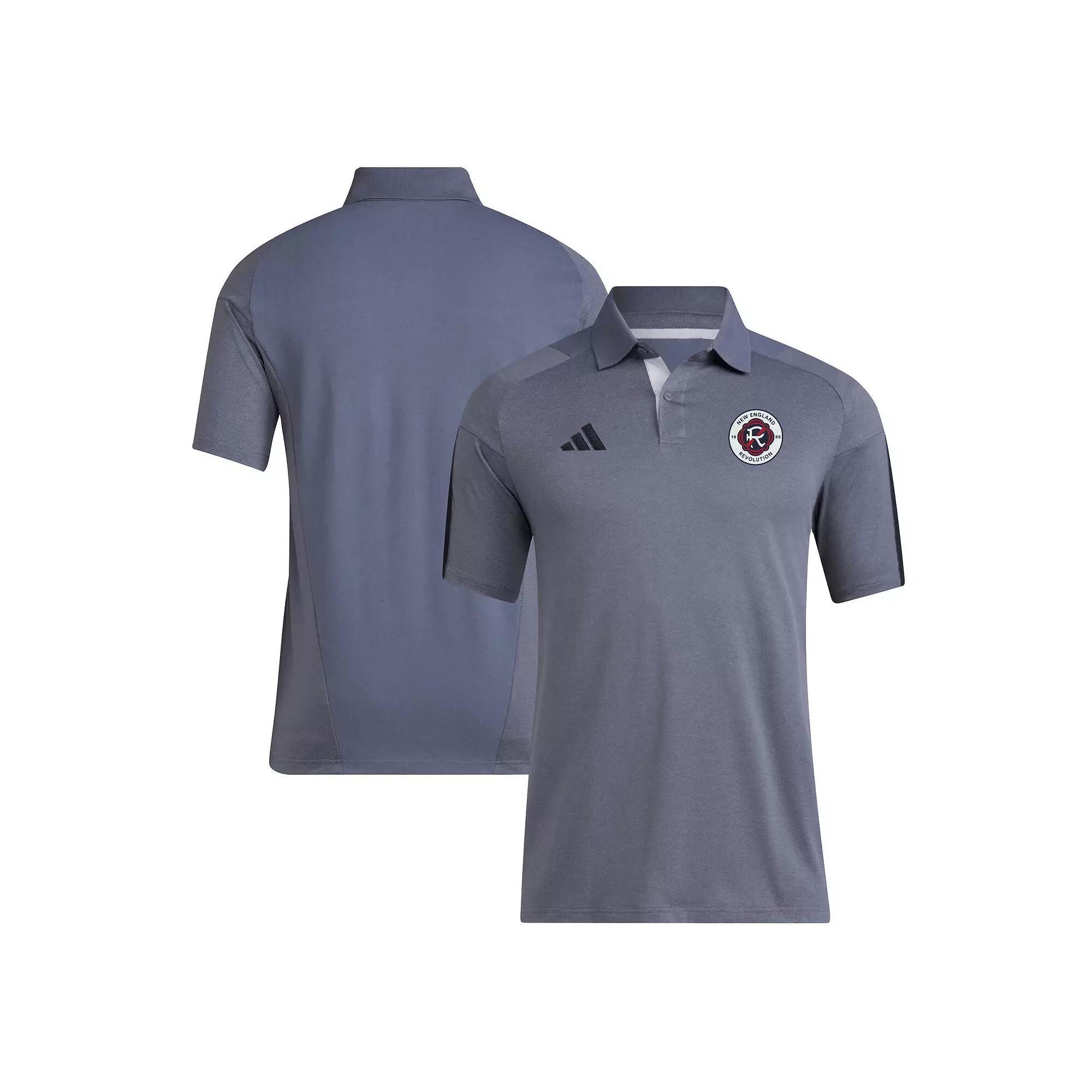 Mens adidas Gray New England Revolution 2024 Training Polo Product Image