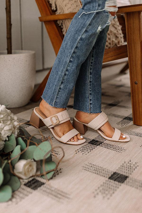 The Metro Faux Leather Heel In Natural Product Image