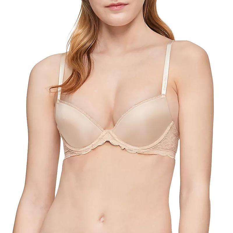 Women's Calvin Klein Seductive Comfort with Lace Lift Demi Bra QF1444, Size: 32 Dd, Black Product Image