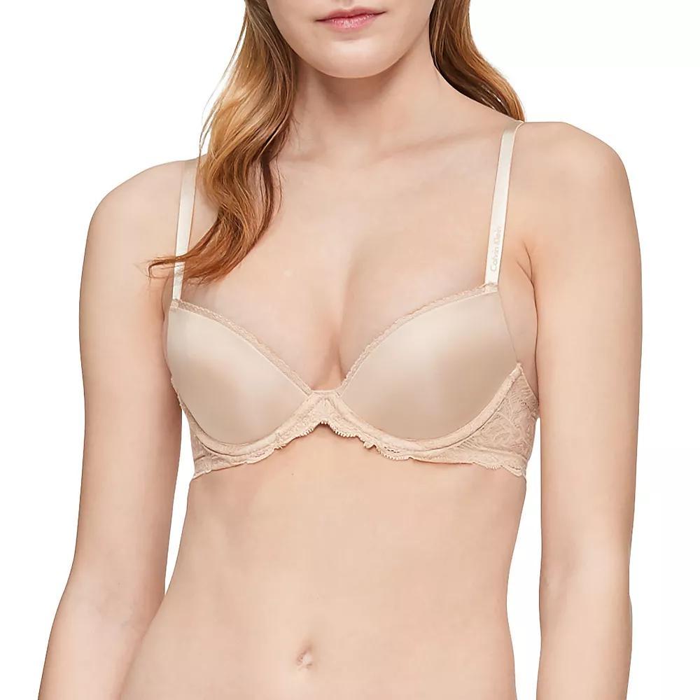 Women's Calvin Klein Seductive Comfort with Lace Lift Demi Bra QF1444, Size: 32 Dd, Black Product Image