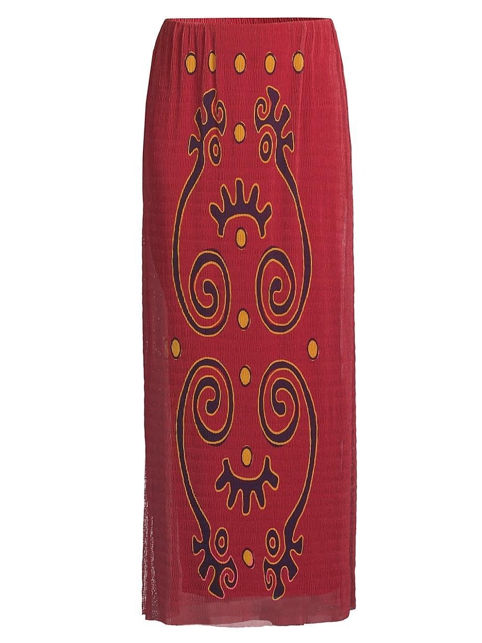 Womens Vela Abstract Maxi-Skirt Product Image