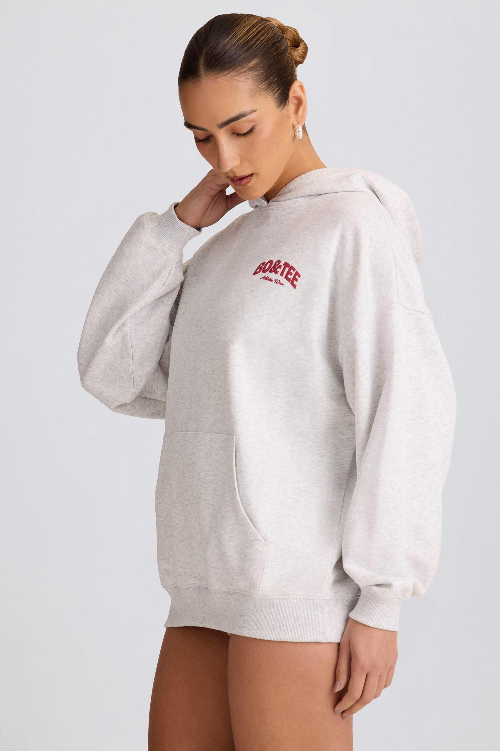 Oversized Hoodie in Grey Marl Product Image