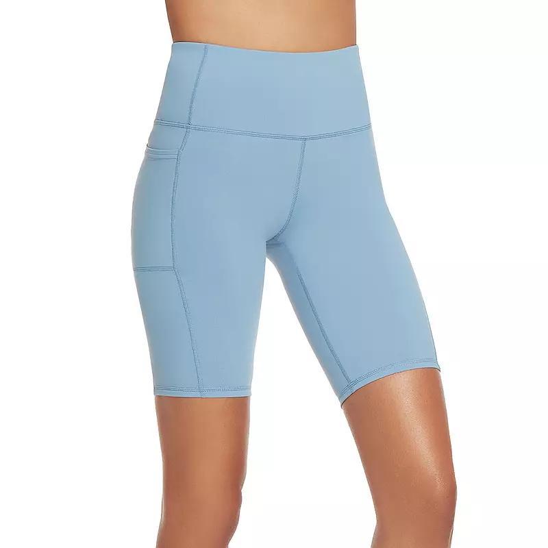 Women's Skechers® GOWALK™ GOFLEX™ High-Waisted Bike Shorts, Size: Large, Grey Gray Product Image