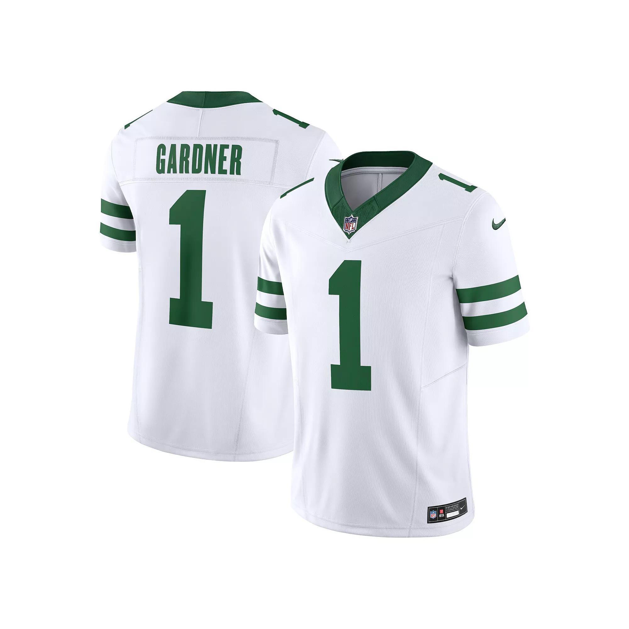 Men's Nike Ahmad Sauce Gardner White New York Jets Legacy Vapor F.U.S.E. Limited Jersey, Size: 2XL Product Image