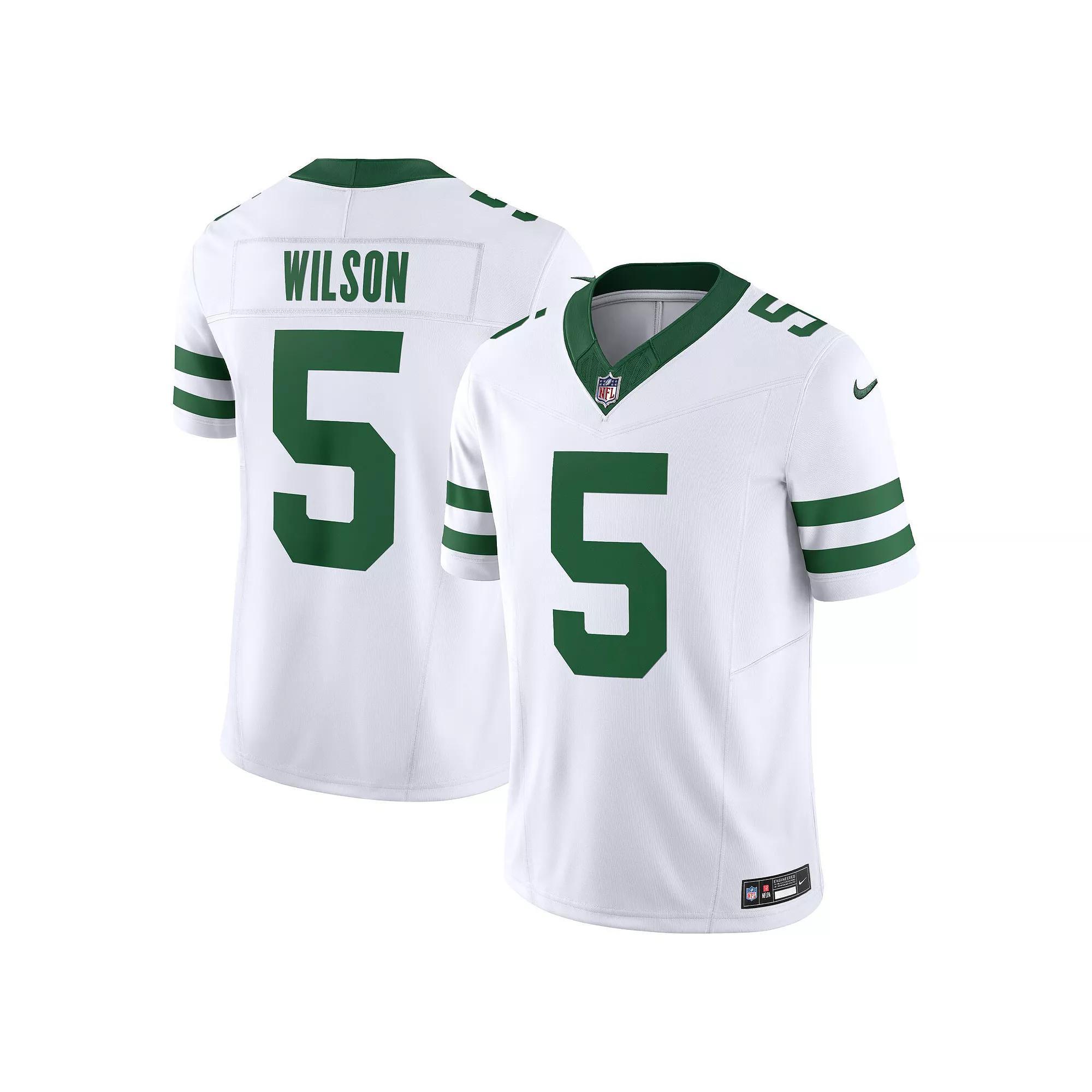Men's Nike Garrett Wilson Legacy White New York Jets Vapor F.U.S.E. Limited Jersey, Size: XL Product Image