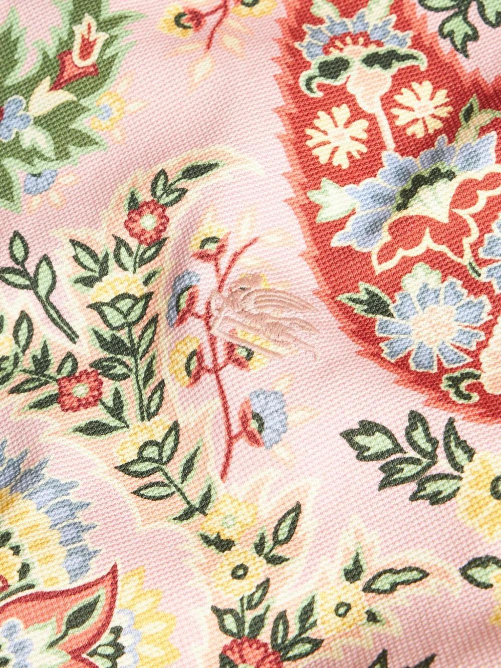 floral paisley print polo shirt Product Image