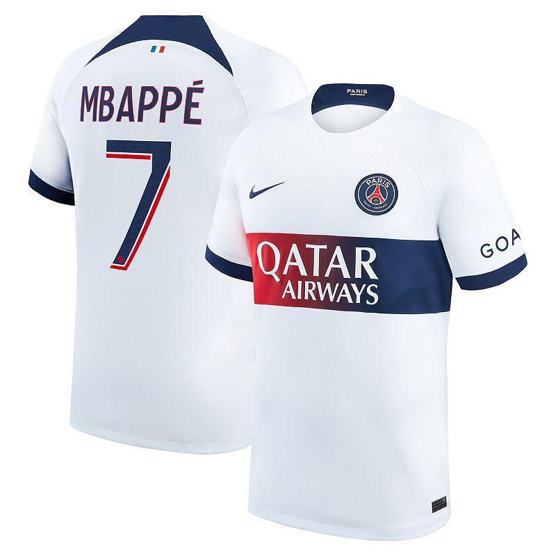 Nike Mens Achraf Hakimi White Paris Saint-Germain 2023/24 Away Stadium Replica Player Jersey - White Product Image