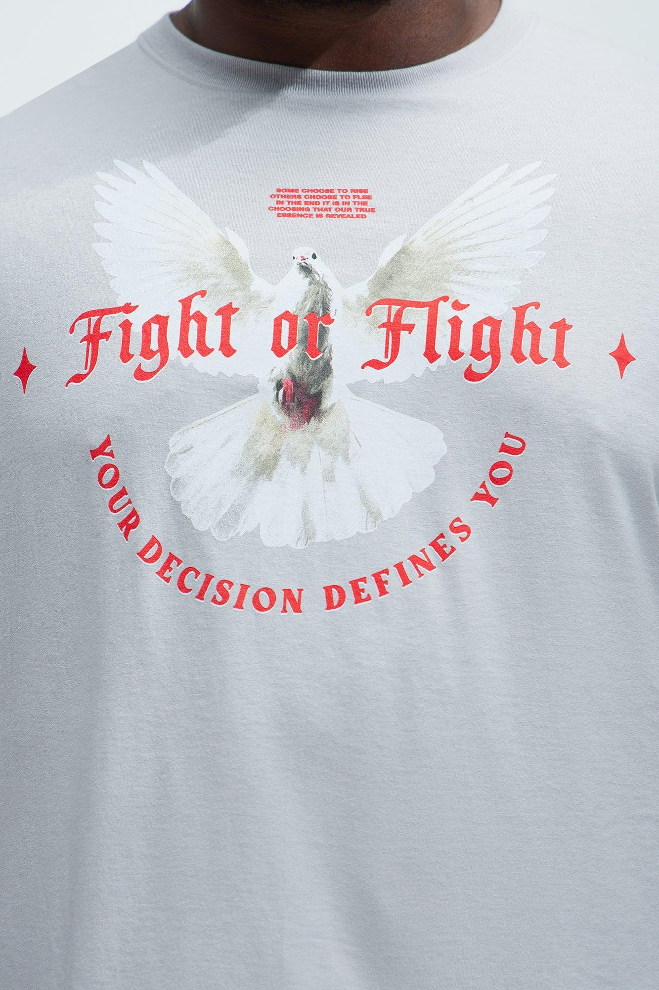 Fight Or Flight Short Sleeve Tee - Silver Product Image