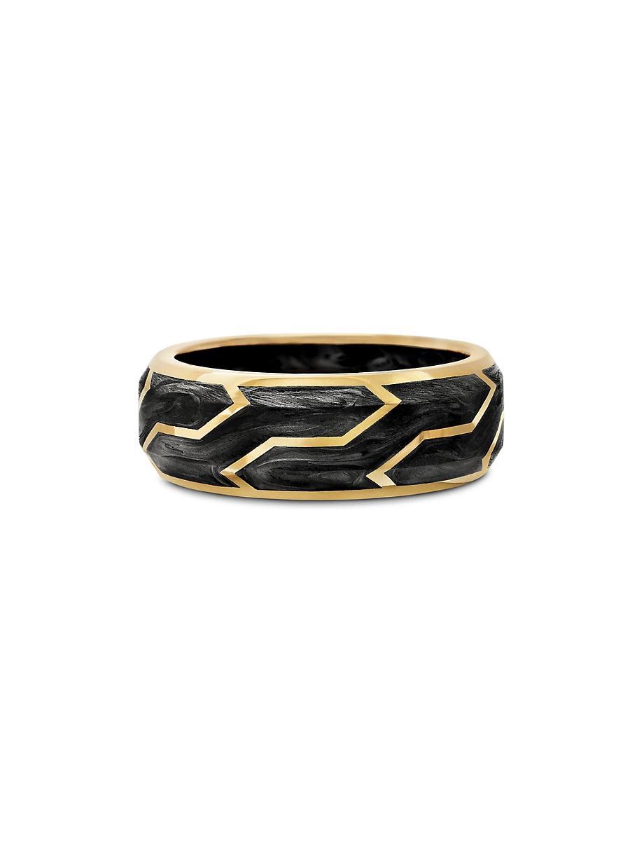 David Yurman Mens Forged Carbon Band Ring in 18K Gold, 9.5 Product Image