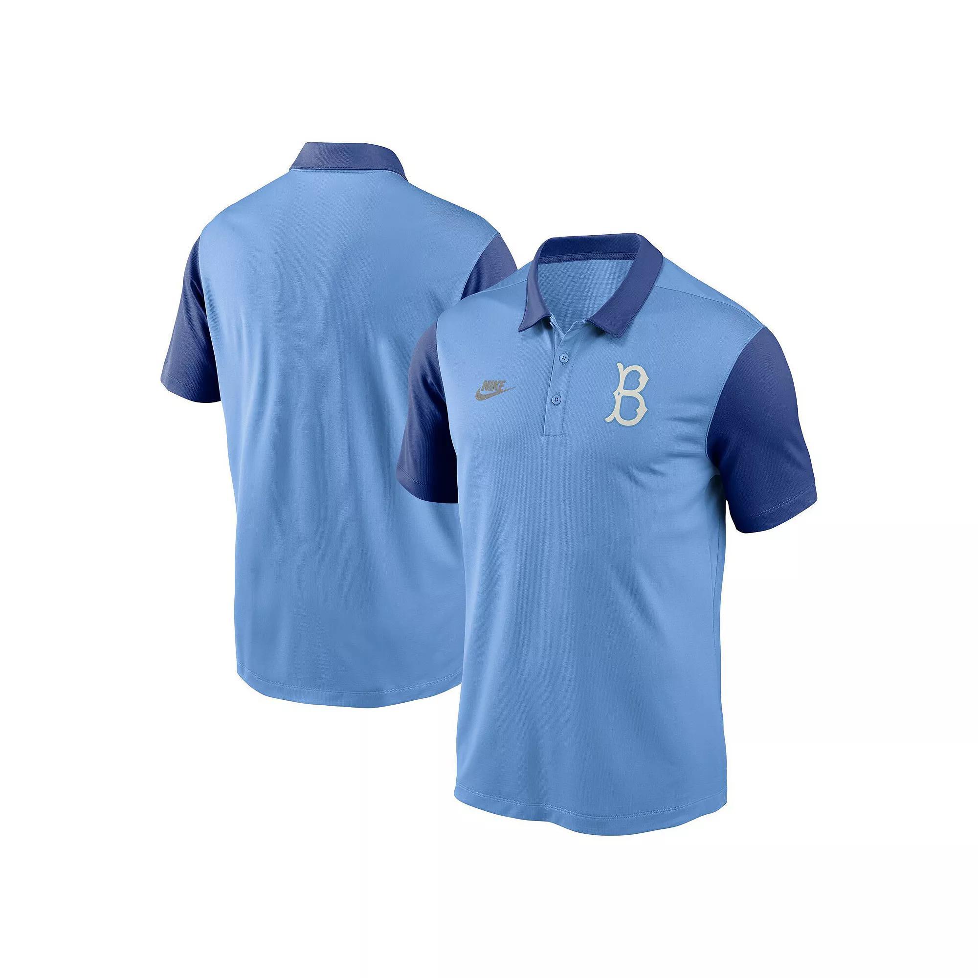 Men's Nike Light Blue Brooklyn Dodgers Franchise Cooperstown Collection Polo, Size: Small, Mlb Light Product Image