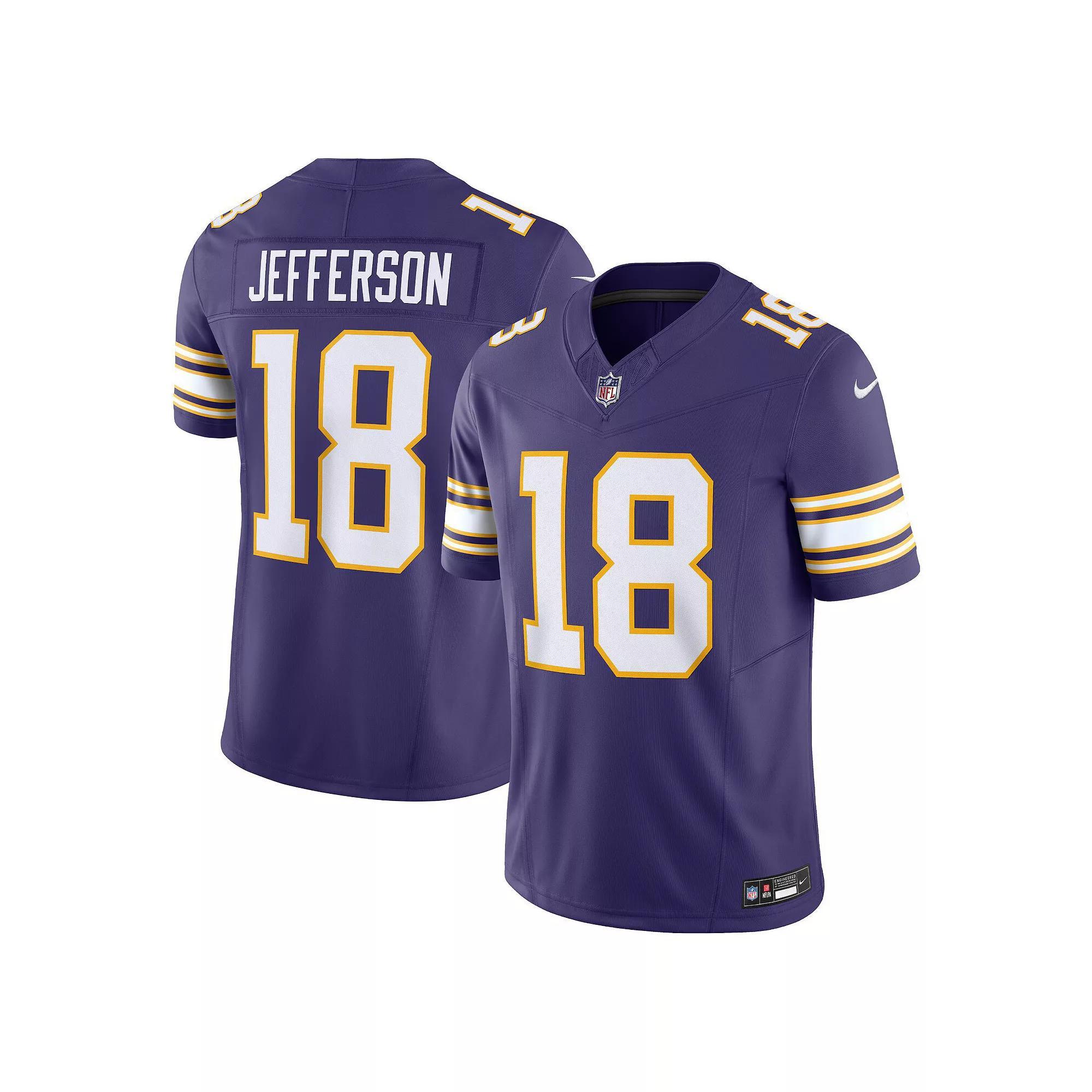 Mens Nike Justin Jefferson Minnesota Vikings Classic Vapor F.U.S.E. Limited Jersey Product Image