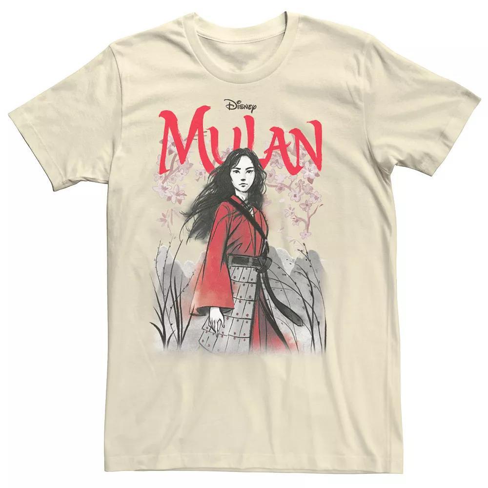 Disneys Mulan Live Action Mulan Floral Watercolor Logo Mens Tee Product Image