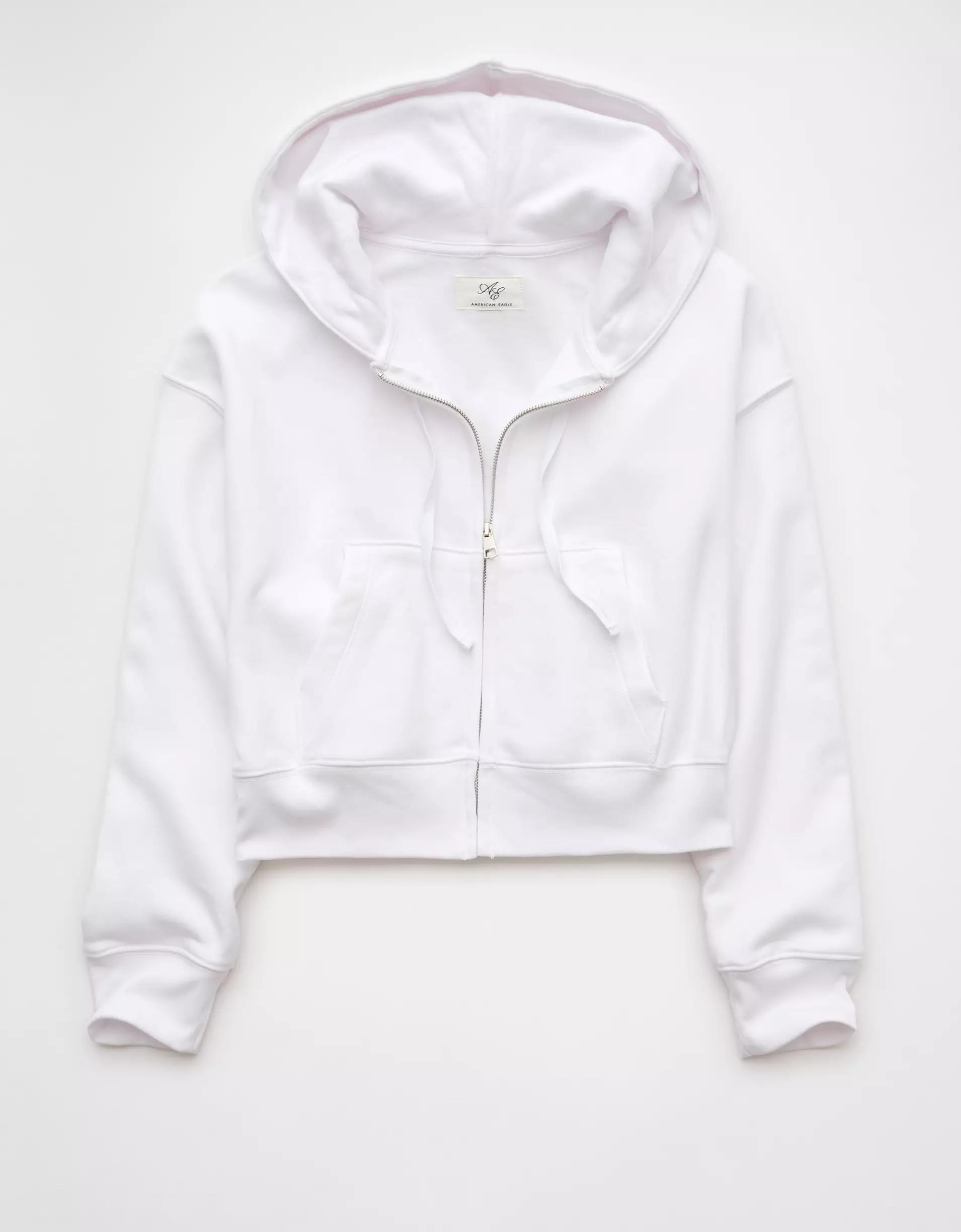 AE Everyday Luxe Zip-Up Hoodie Product Image