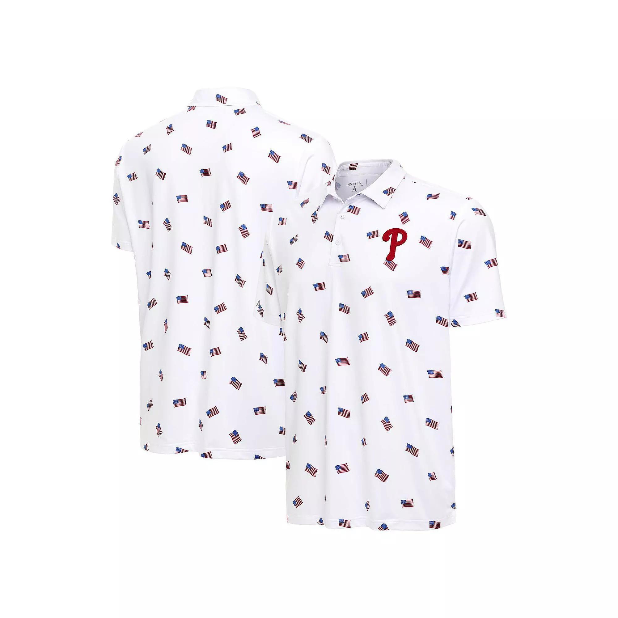 Men's Antigua White Seattle Mariners  Americana Polo, Size: Small Product Image