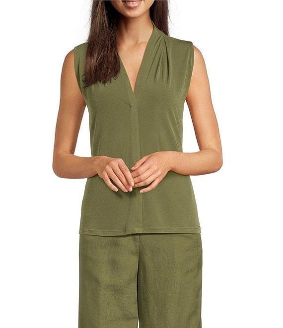 Calvin Klein Matte Jersey V-Neck Sleeveless Cami Product Image