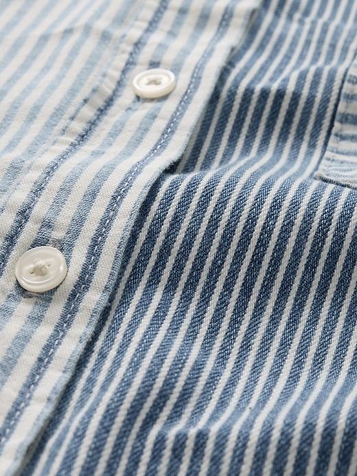 Denim Cropped Big Shirt Product Image