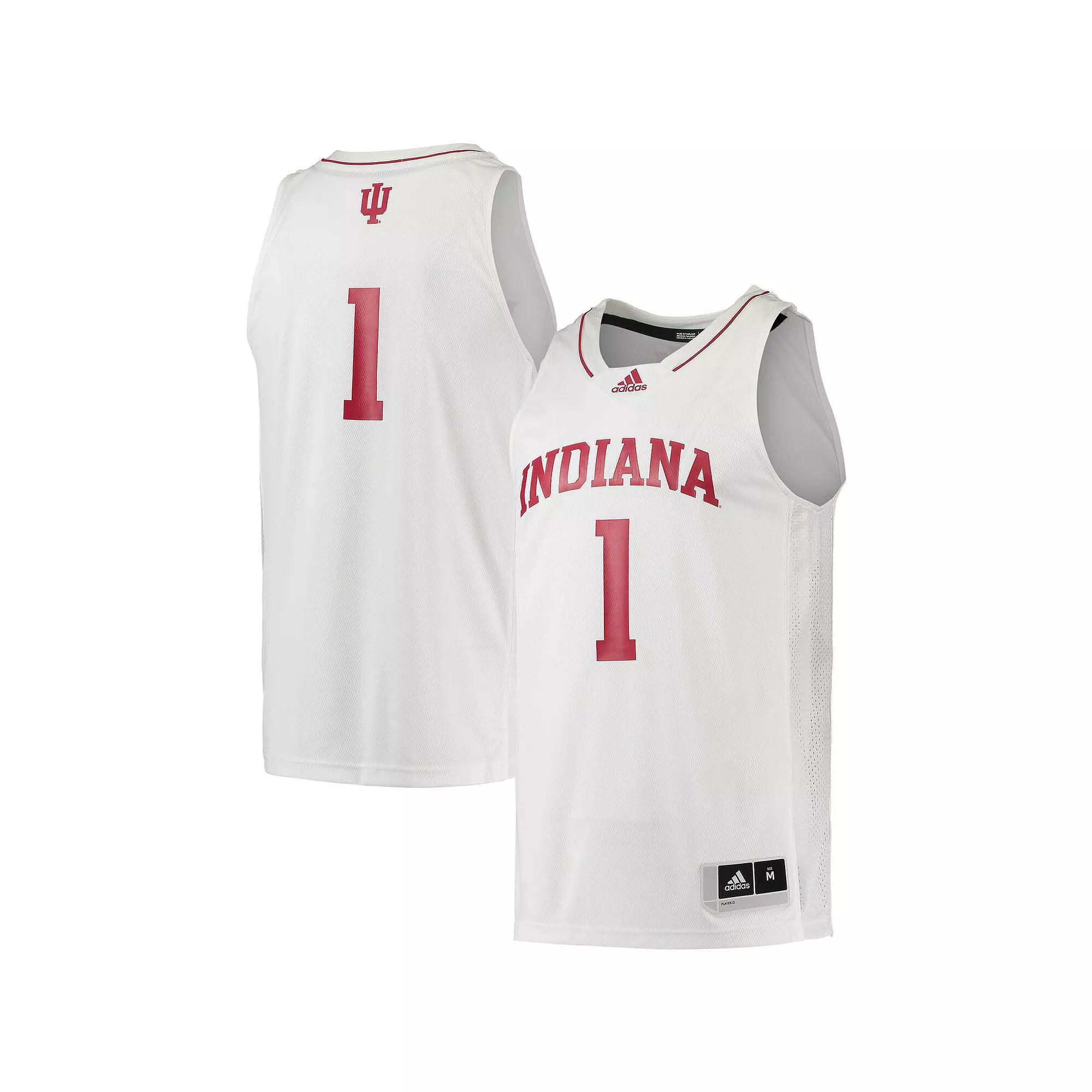 Men's adidas #1 Cream Indiana Hoosiers Swingman Team Basketball Jersey, Size: 2XL, White Product Image