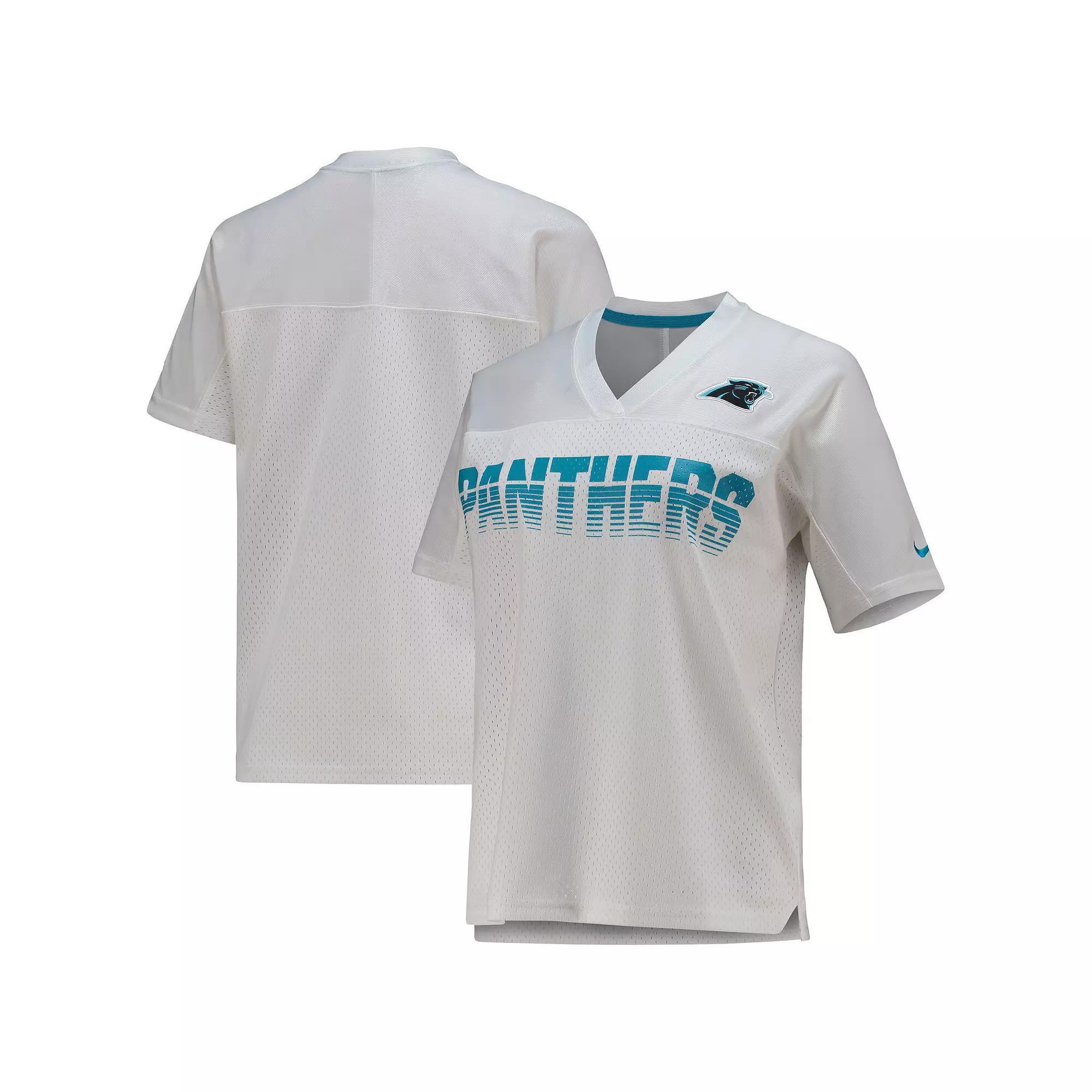 Women's Nike White Carolina Panthers Fan Replica Jersey, Size: Medium Product Image