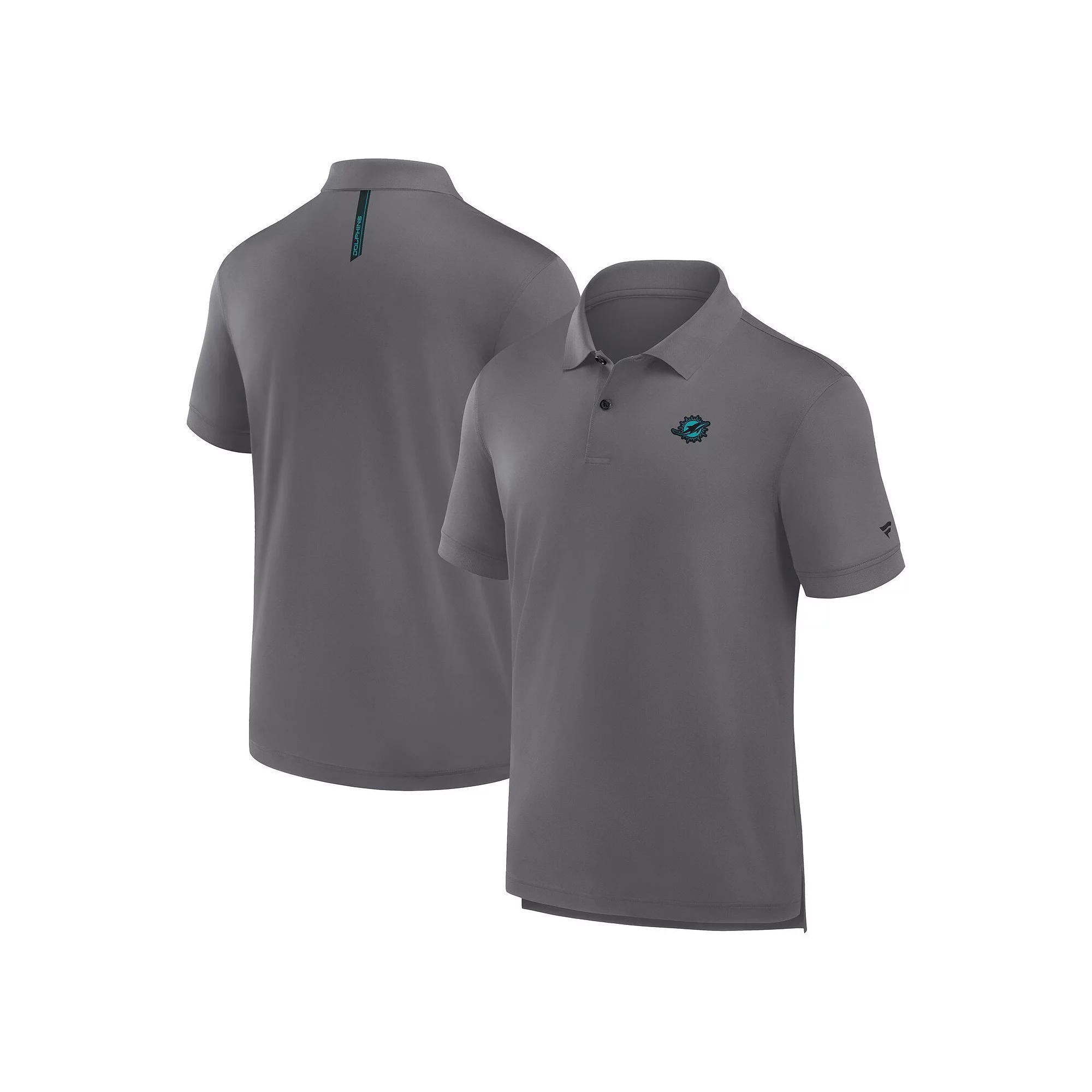 Men's Fanatics Heather Gray Miami Dolphins Front Office Move Mono Polo, Size: XXL, Grey Product Image