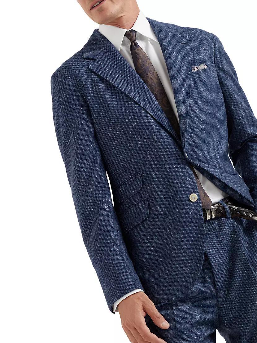 Flecked Silk, Wool and Cashmere Blazer Product Image