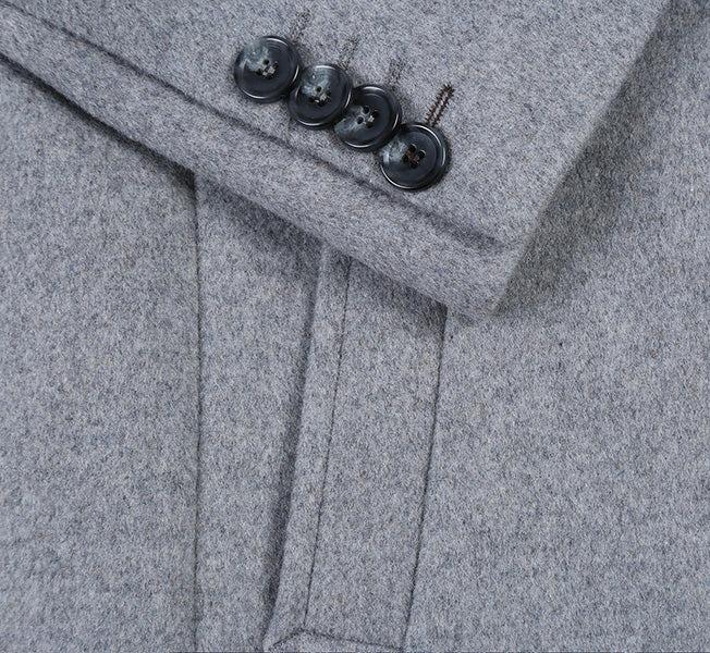 English Laundry Light Gray Fall/Winter Essential Slim Fit Overcoat Wool Blend Product Image