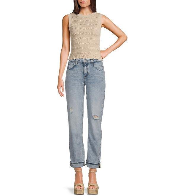 Guess Celia Mid Rise Distressed Boyfriend Jeans Product Image