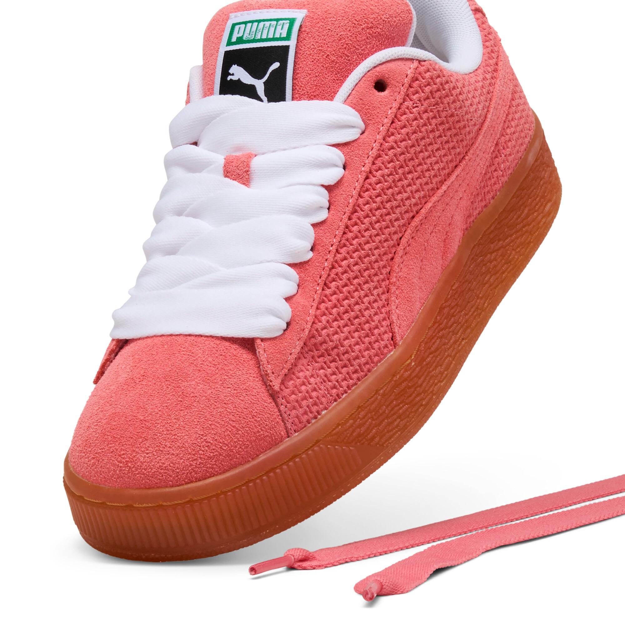 PUMA Suede XL Braided Sneakers Women in Glowing Red/White Product Image