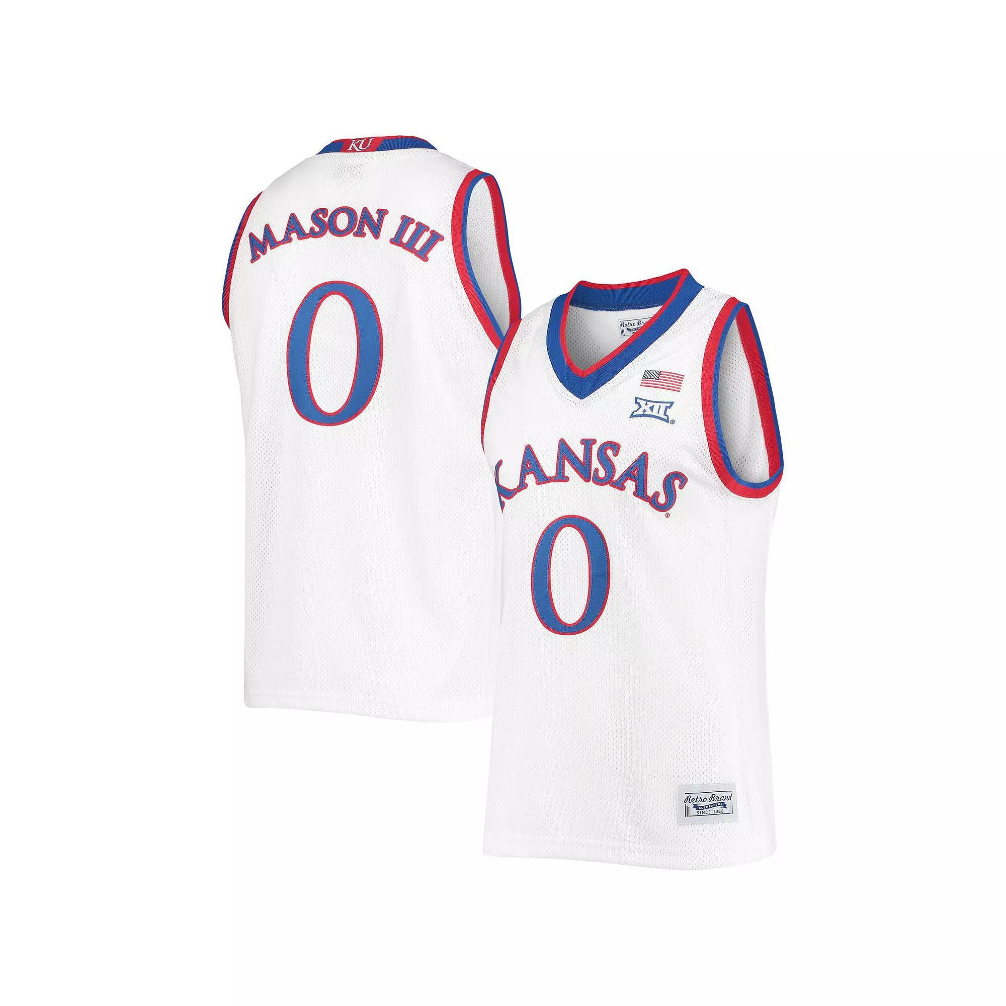 Mens Original Retro Brand Frank Mason III Kansas Jayhawks Commemorative Classic Basketball Jersey Product Image