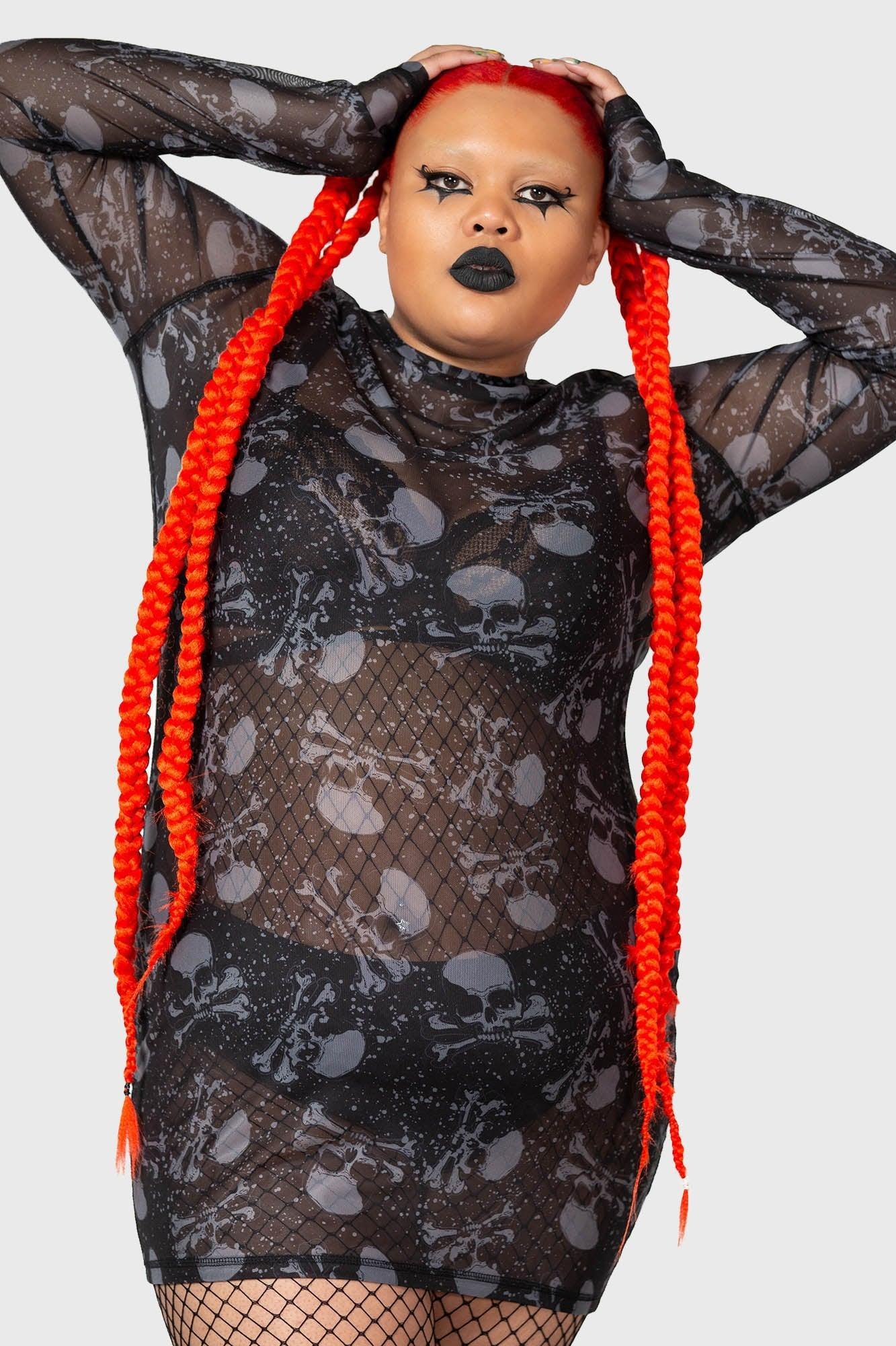 Clown Tears Bodycon Dress Female Product Image