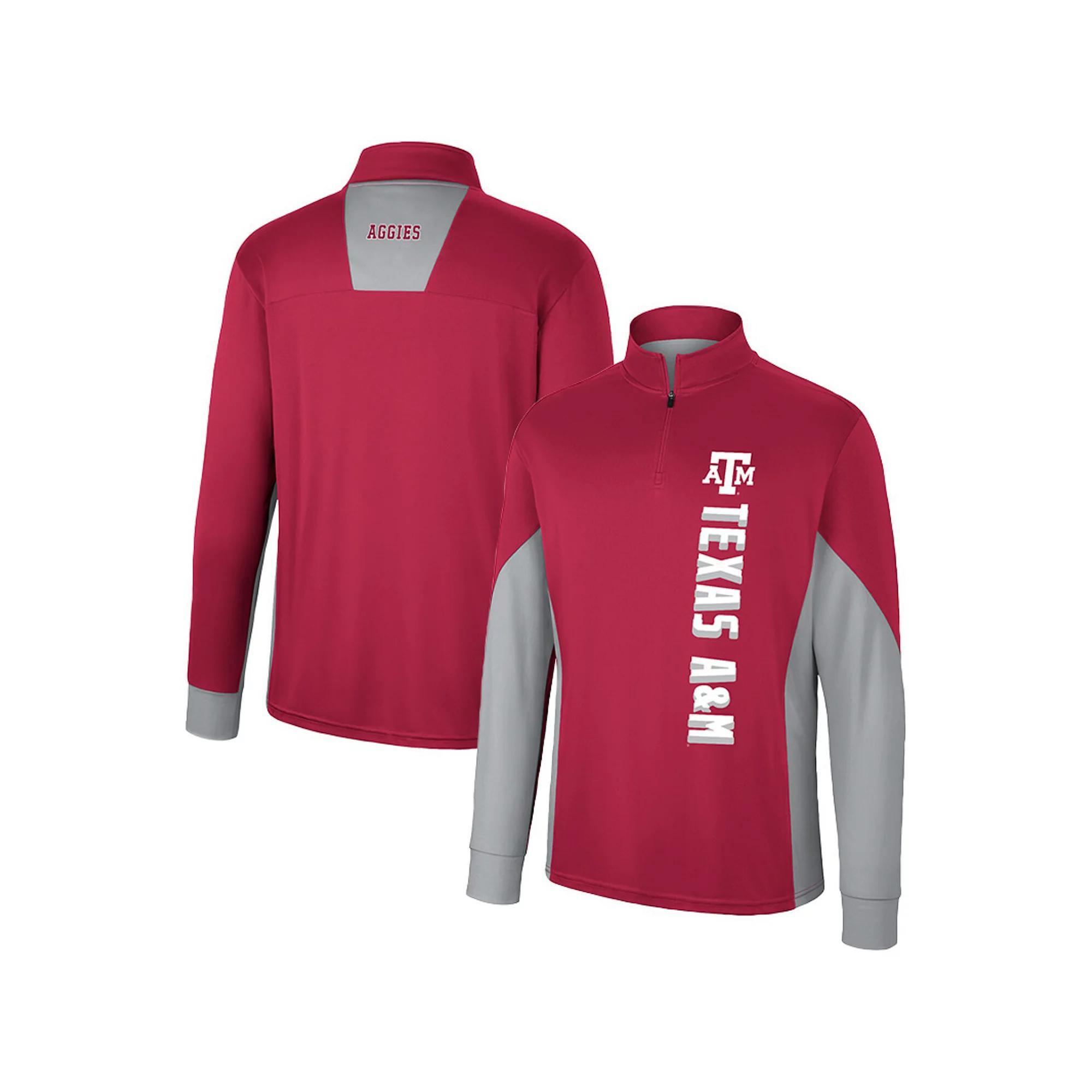 Men's Colosseum Maroon Texas A&M Aggies Bart Quarter-Zip Windshirt, Size: 3XL, Red Product Image