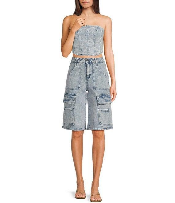 GB Denim Cargo Bermuda Jorts Product Image