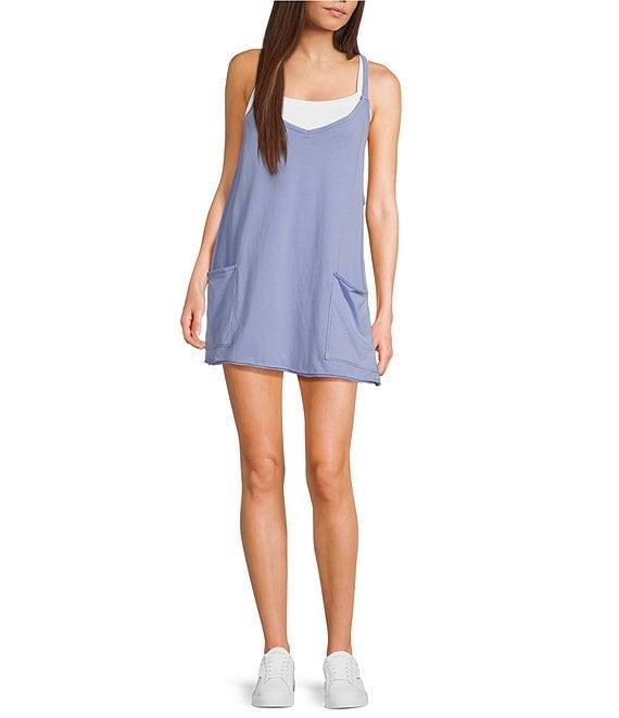 FP Movement Hot Shot V-Neck Sleeveless Patch Pocket Mini Dress Product Image