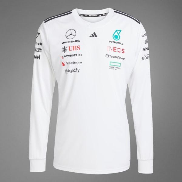 adidas MERCEDES - AMG PETRONAS FORMULA ONE TEAM DRIVER JERSEY White L Mens Product Image