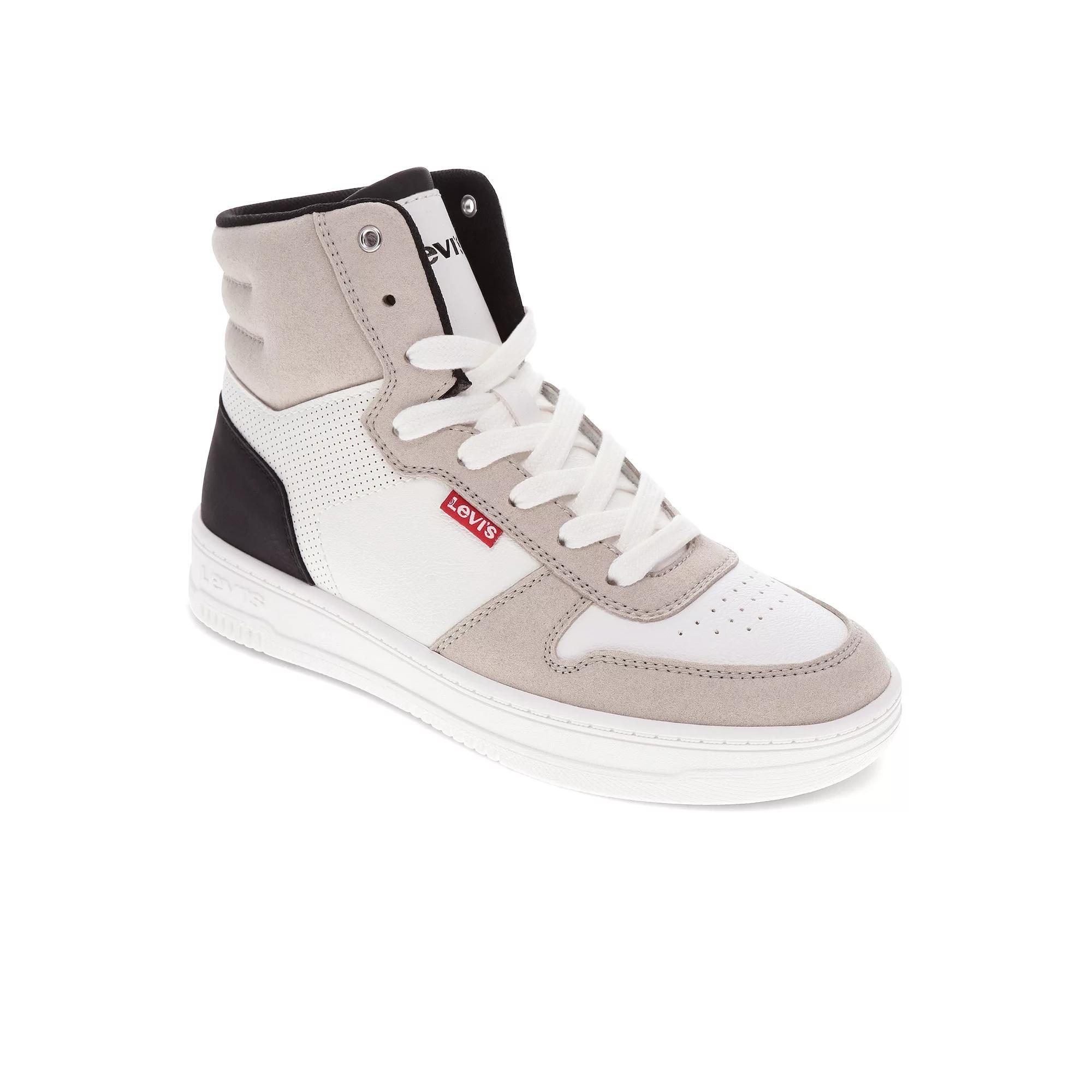 Levi's Drive Hi 2 Women's Hightop Sneakers, Size: 7.5, White Sand Black Product Image