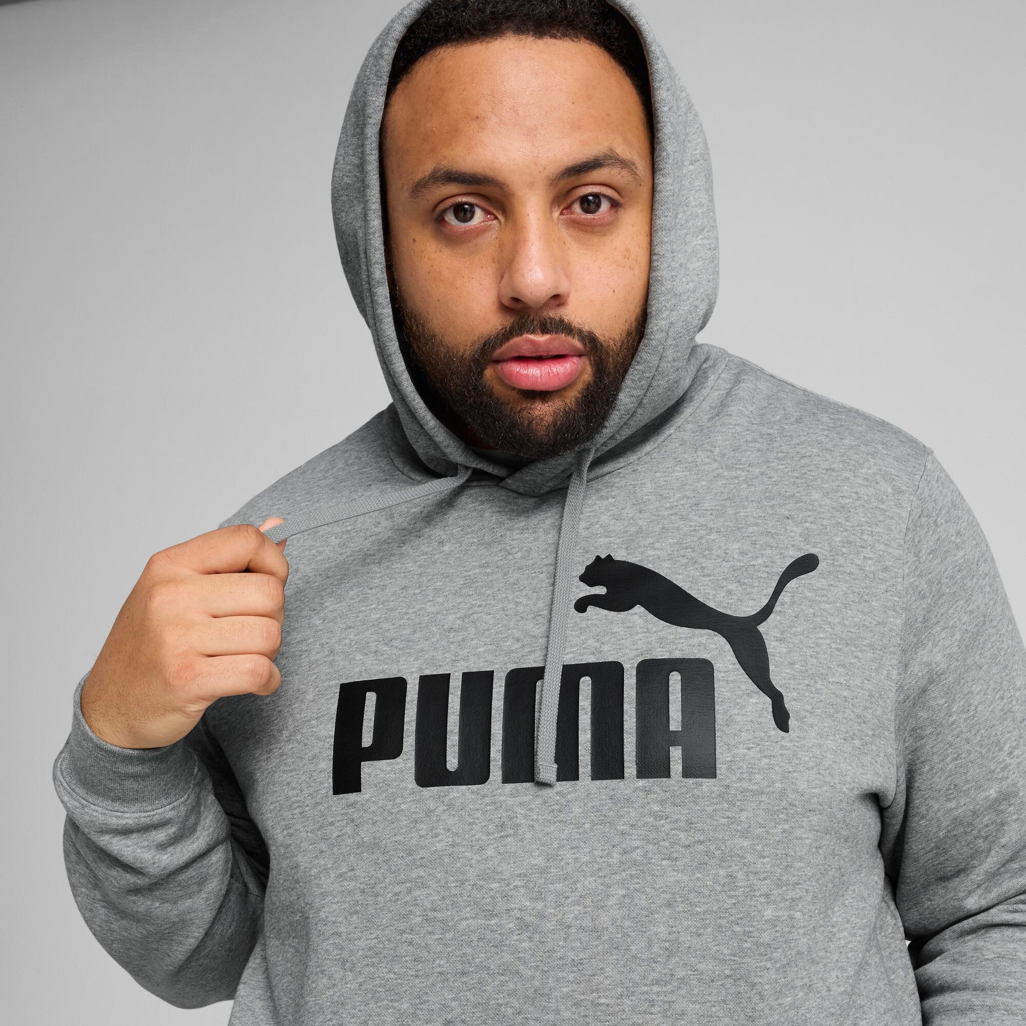 PUMA Essentials No. 1 Logo Men's Hoodie in Grey Product Image