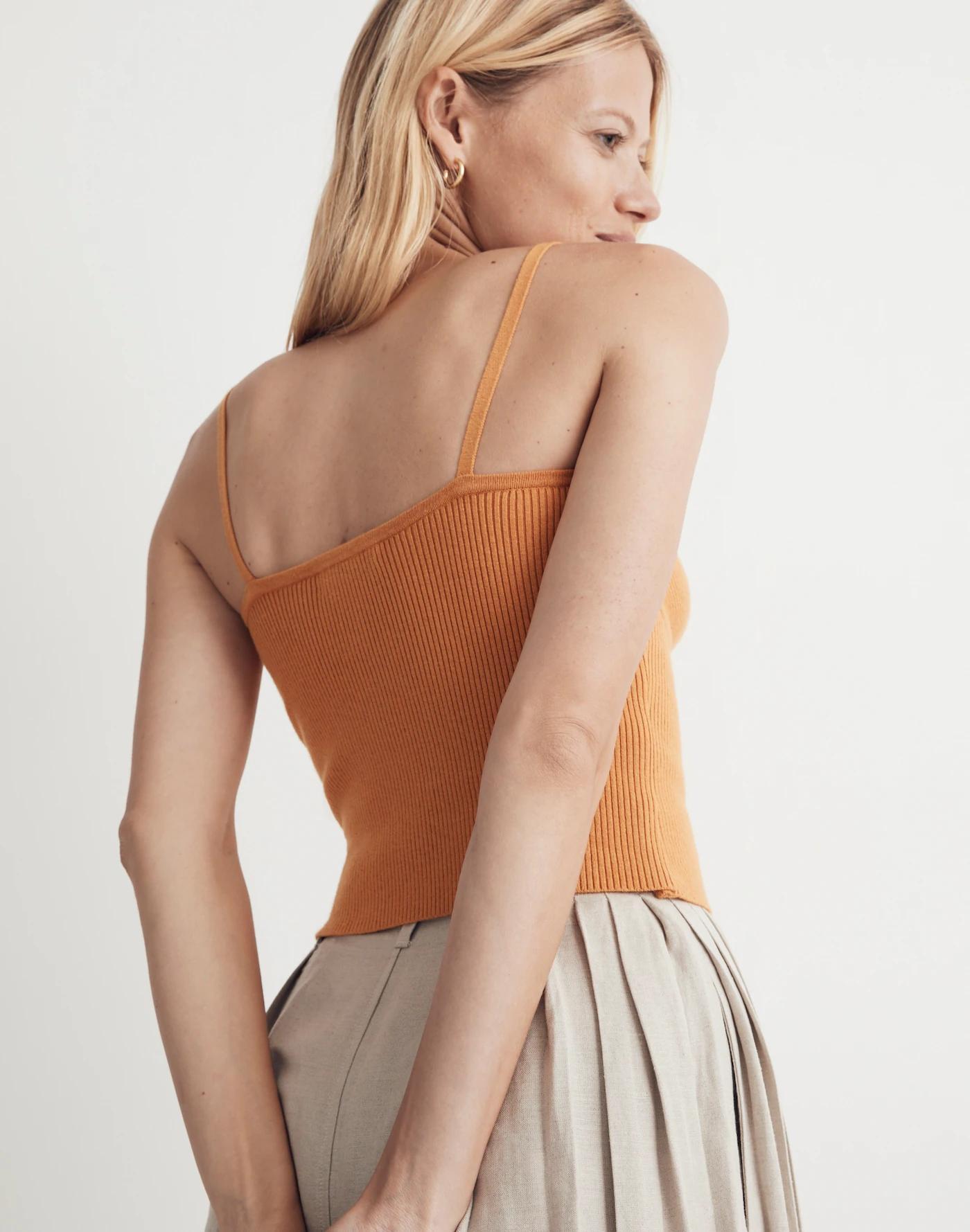 Corset-Detail Crop Sweater Tank Product Image