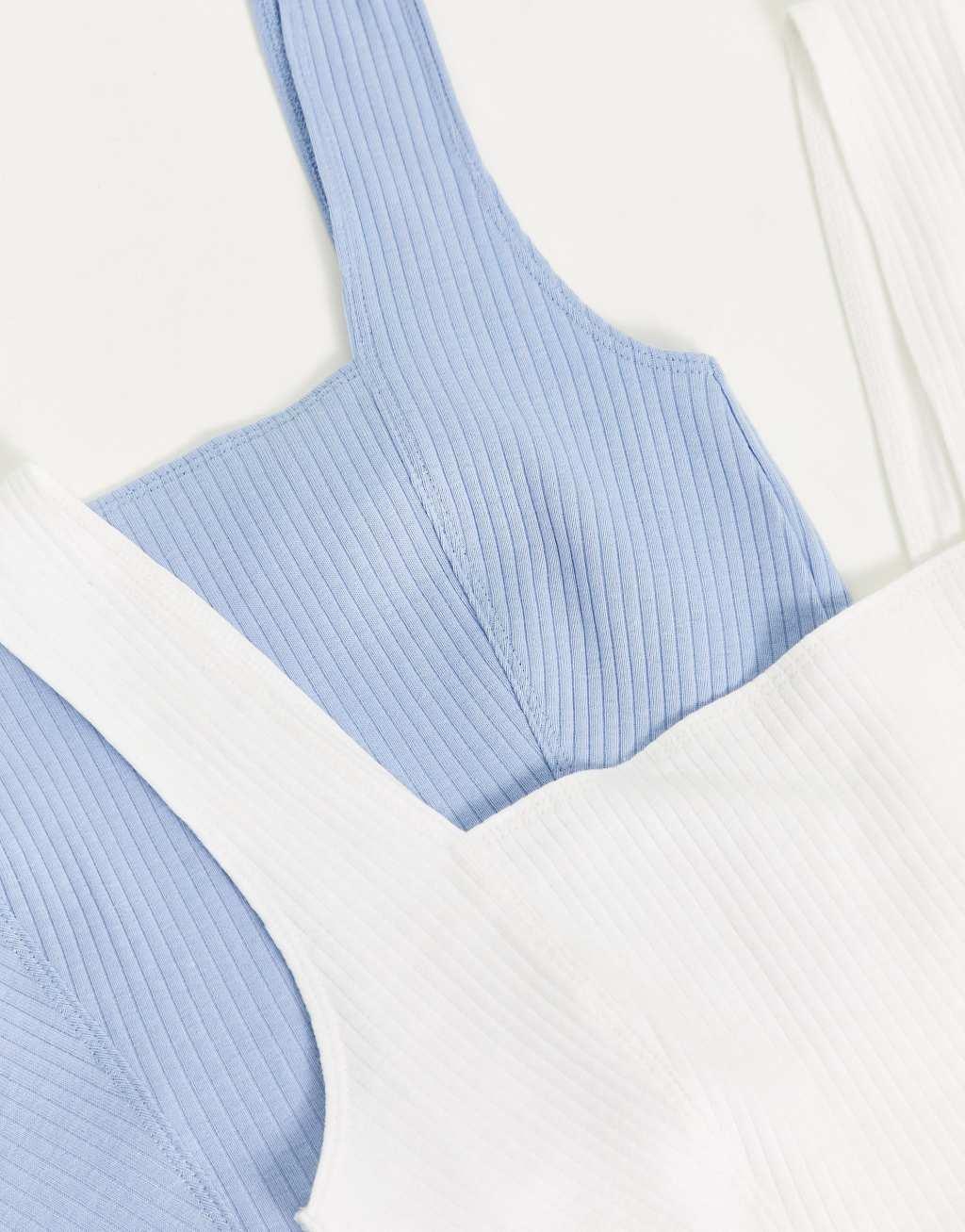 Miss Selfridge sleevless corset seamed top 2 pack Product Image