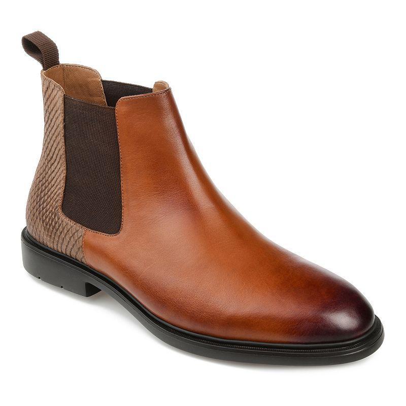 Thomas & Vine Oswald Mens Leather Chelsea Boots Red Product Image