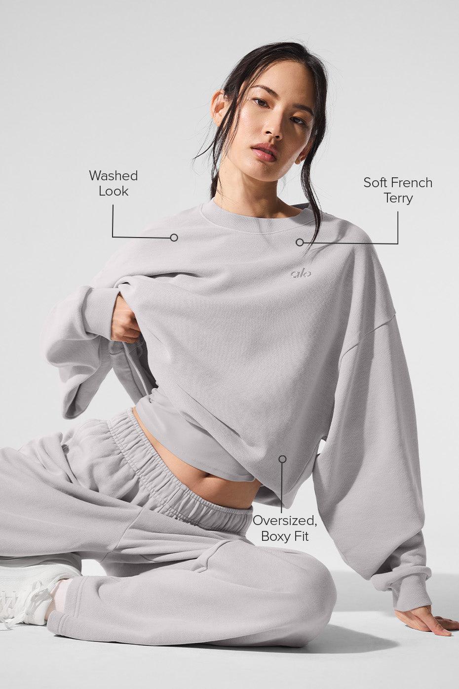 Washed Accolade Crew Neck Pullover - Grey Sky Wash Product Image