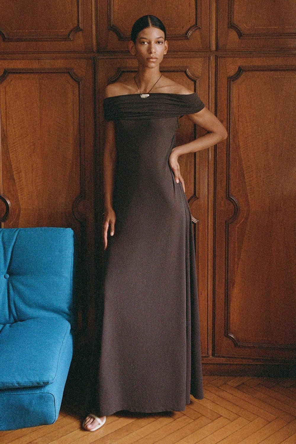 Sofie Maxi Dress Chocolate Brown - Final Sale Product Image